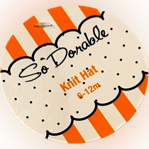 SO DORABLE 6-12mo KNIT CANDY CORN HAT INFANT BABY HALLOWEEN COSTUME BEANIE SOCK - Picture 4 of 5